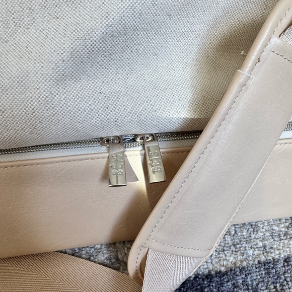 Beis Beige Canvas and Leather Weekender Tote Bag - Picture 4 of 8